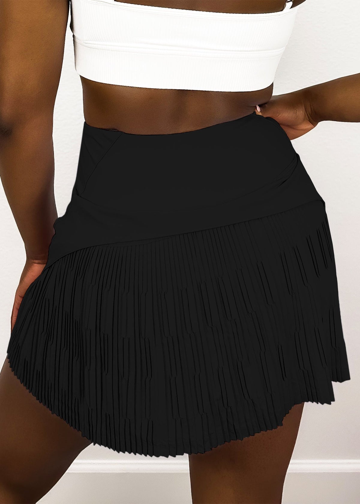 Back Pleated Lined Tennis Skirt by Anna-Kaci