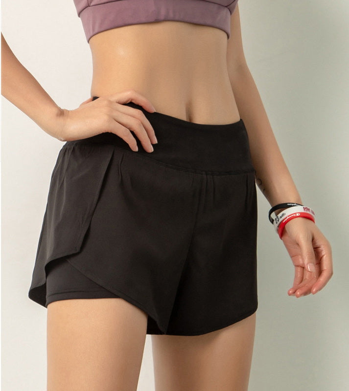 Black active shorts for women