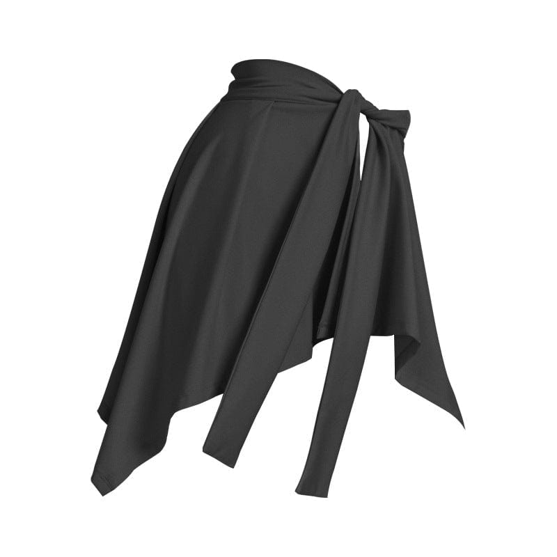 Black Yoga Coverup Wrap Skirt