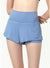 Active Shorts with Back Zipper Pocket -blue