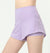 Active Shorts with Back Zipper Pocket -purple