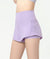right side view of Active Shorts with Back Zipper Pocket -purple
