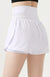 High Rise Waist Band Active Shorts in white