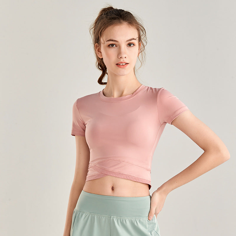 Pink cropped tee