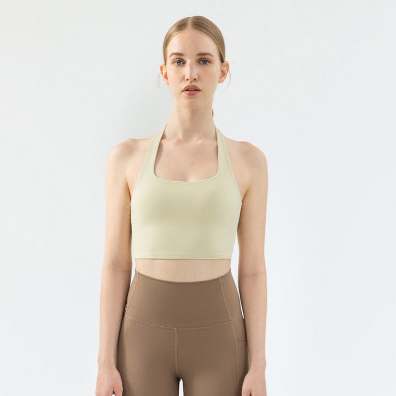 Buttery Soft Halter Active Top-off white
