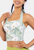 Cute Tie Neck Floral Sports Top