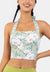 Tie Neck Floral Sports Top for you