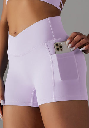 V-Waist Cross Back Shorts for teens