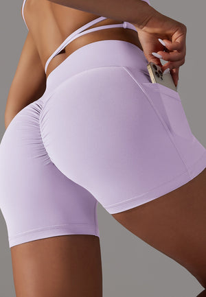 V-Waist Cross Back Shorts for ladies