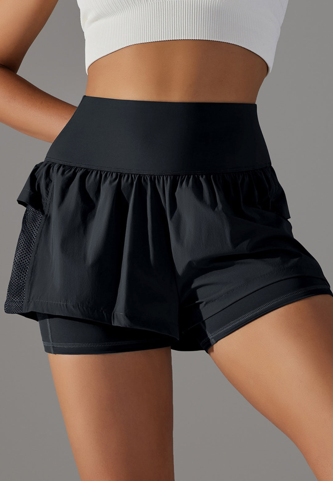 Trendy High Waist Ruffle Shorts