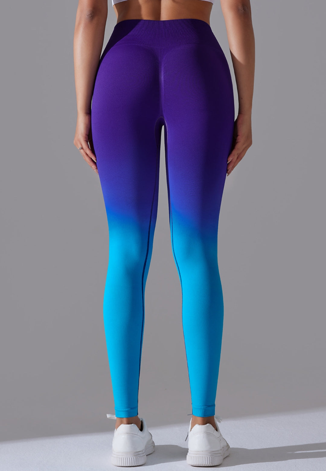 View of the back of High Waist Ombre Leggings