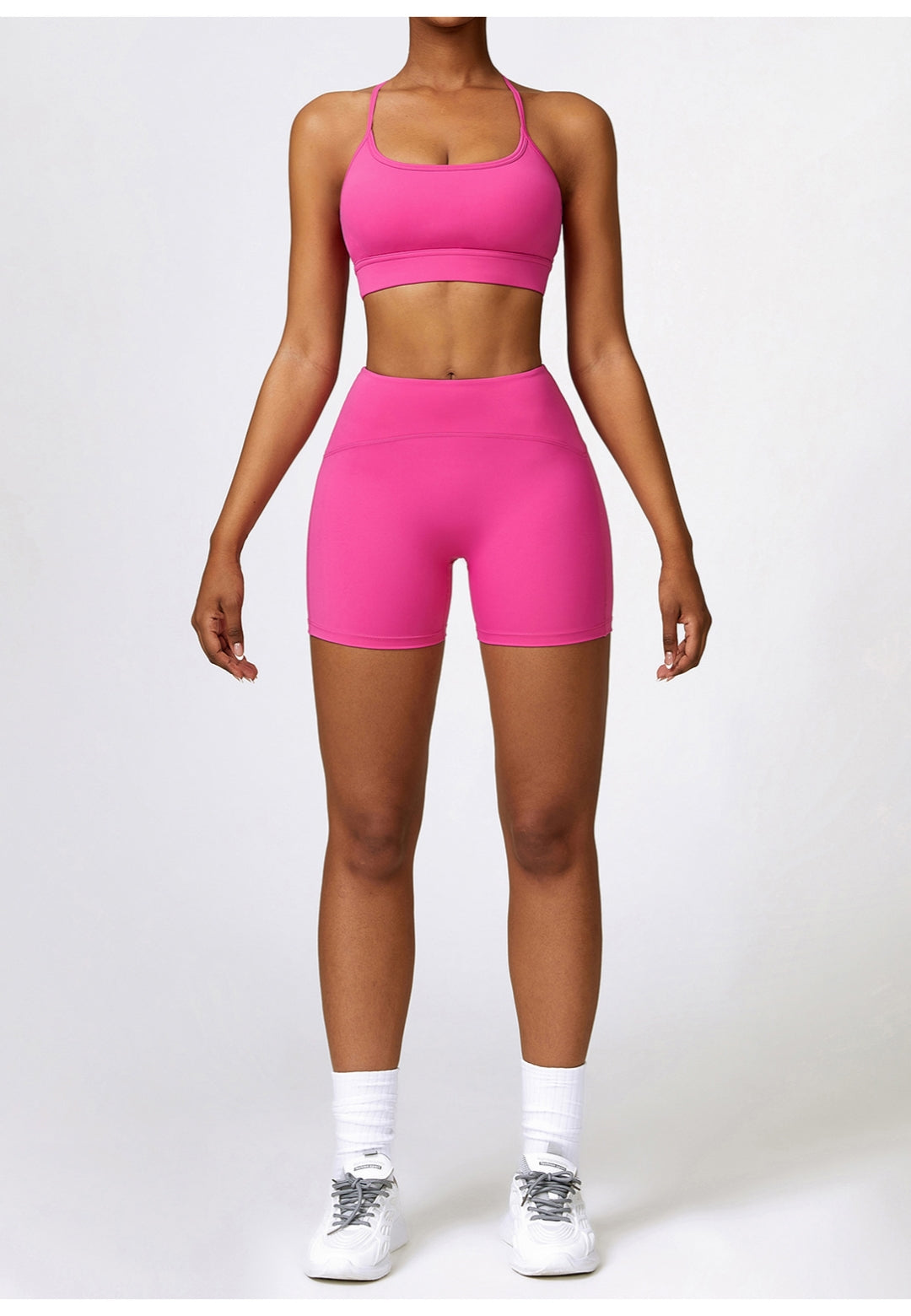 Pink popping High Waist Activewear Shorts