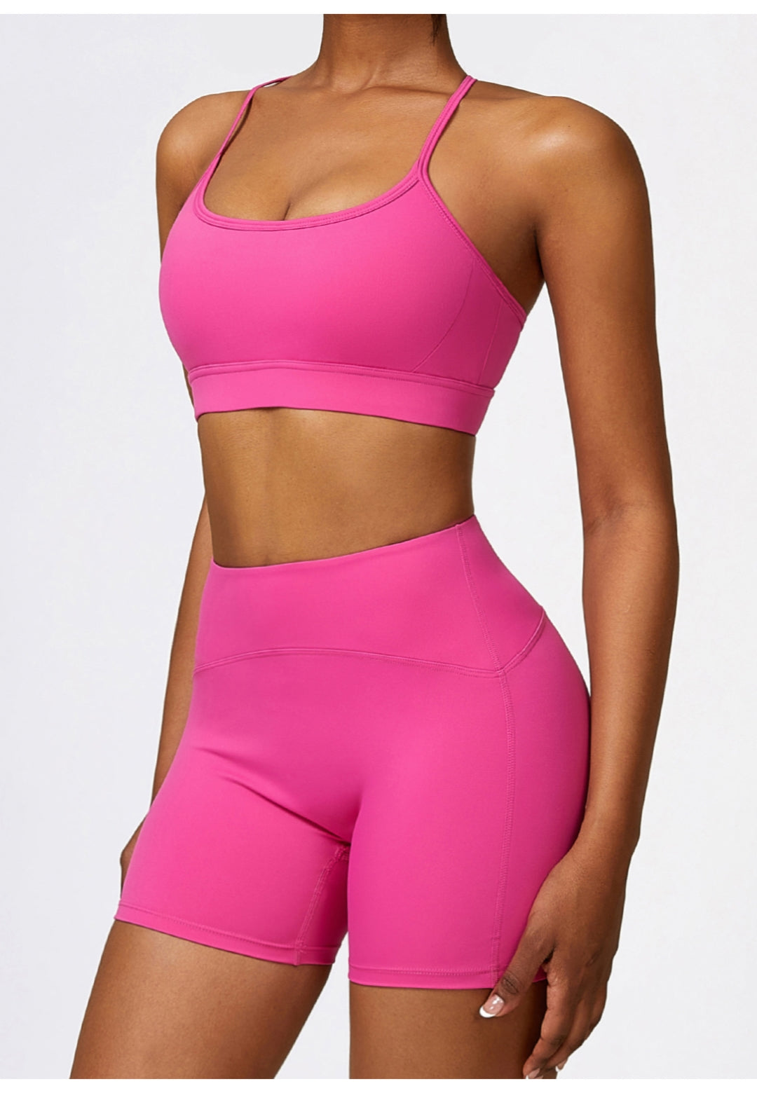 Right side view of High Waist Activewear Shorts
