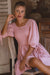 Jolie Puff Sleeve Linen Mini Dress - Rose