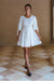 Jolie Puff Sleeve Linen Mini Dress - White