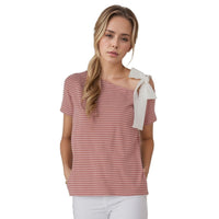 Pleione Women's Tied Halter Off Shoulder Top In Mauve