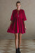 Maribelle Baby Doll Linen Dress Red