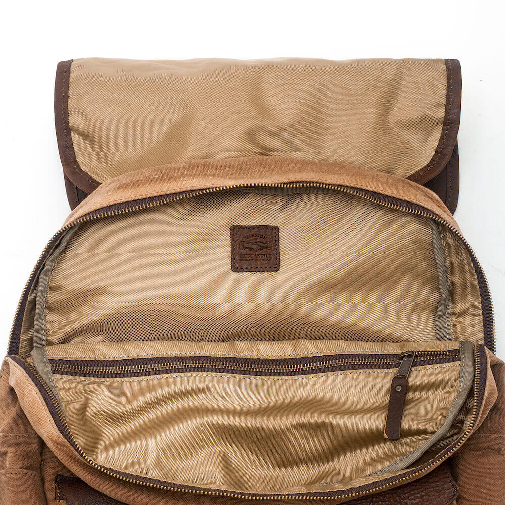 Campaign Waxed Canvas Backpack by Mission Mercantile Leather Goods