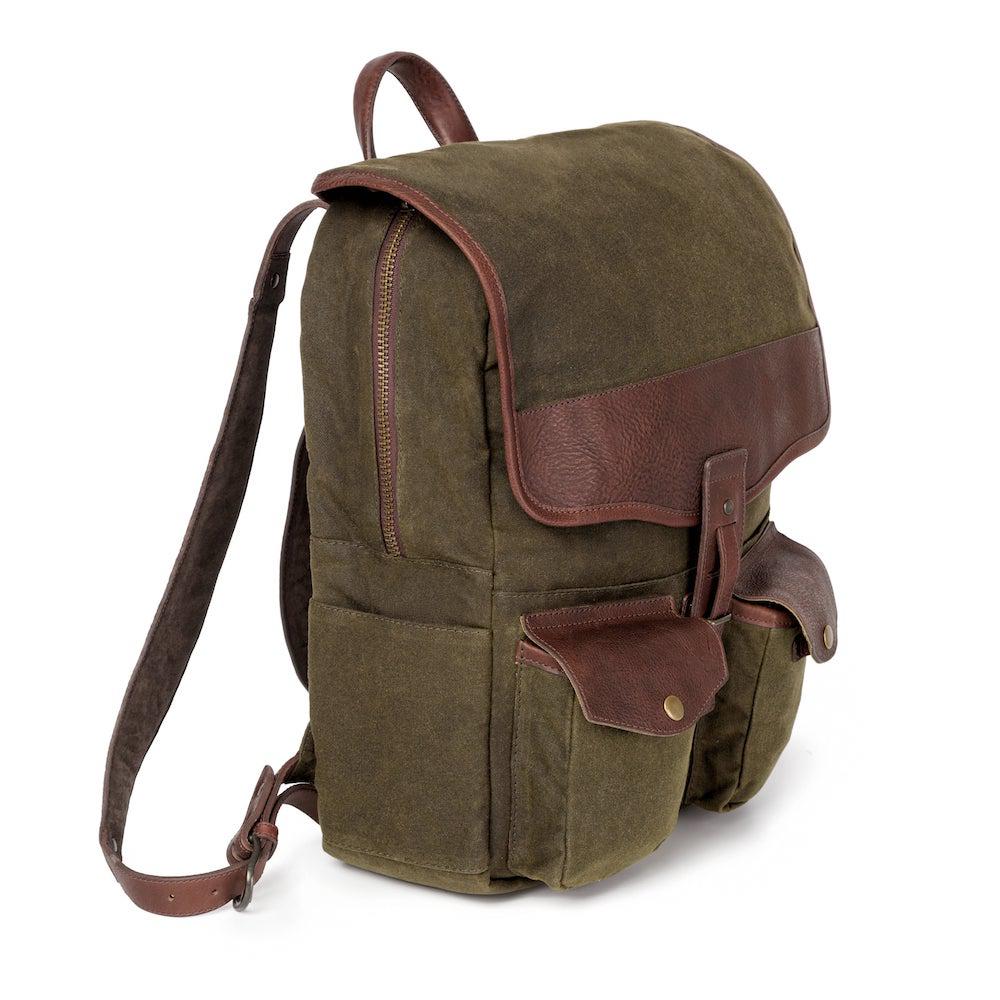 Campaign Waxed Canvas Backpack by Mission Mercantile Leather Goods
