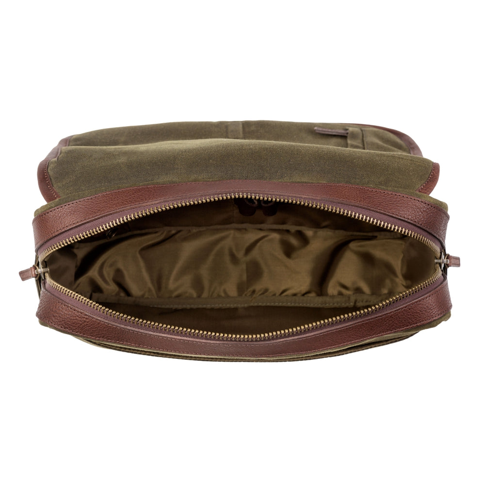 inside the Campaign Waxed Canvas Messenger Bag 