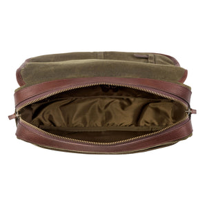 inside the Campaign Waxed Canvas Messenger Bag 