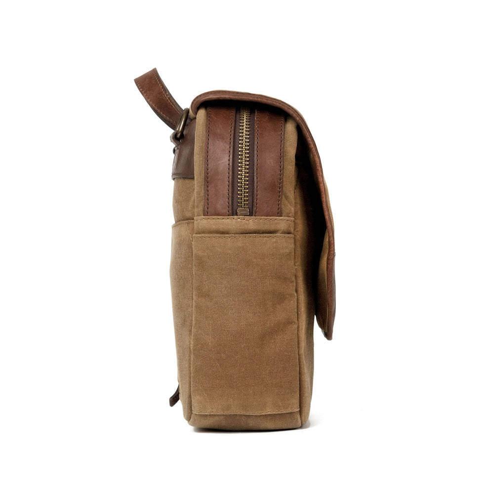 Campaign Waxed Canvas Messenger Bag 