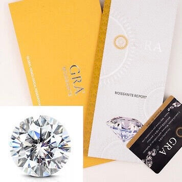 A view of the package that B.Tiff 2 ct Moissanite Round Black Solitaire Engagement Ring come in