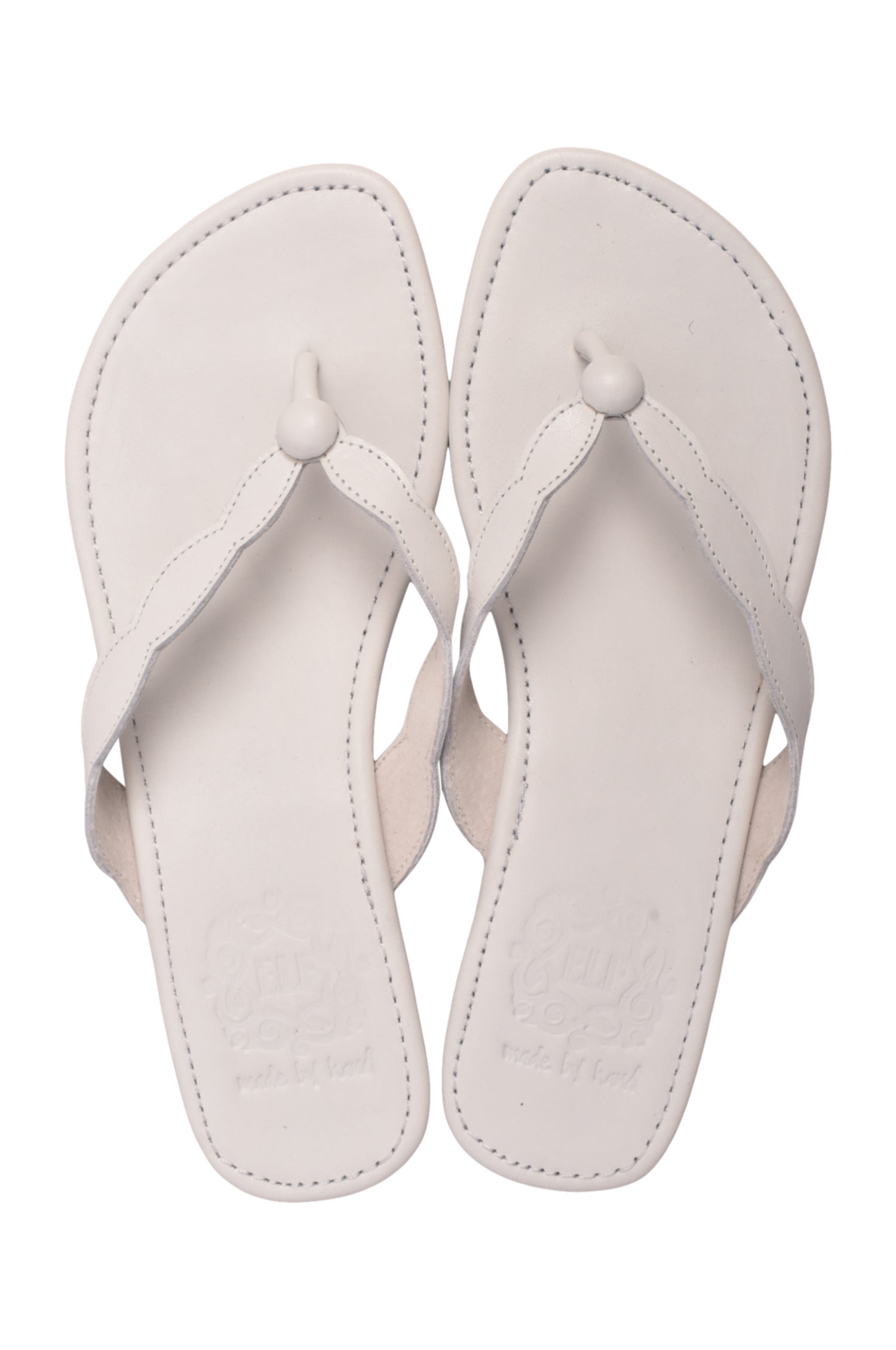 Top view of Nuvola Thong Leather Slides