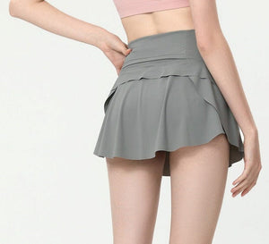 Close up back view of Ruffled Mini Tennis Skort