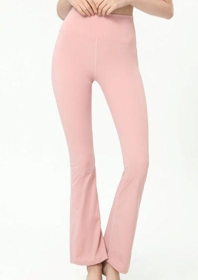 Pink High Rise Flared Yoga Pants