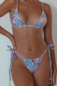 Front view of Sardinia Tie Bikini Top