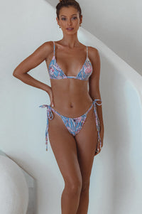 Front view of Sardinia Tie Bikini Top