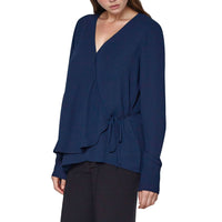 Pleione Wrap Front Long Sleeve Blouse