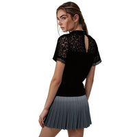 Pleione Women's Lace Sleeve Blouse