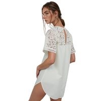 Pleione Women's Lace Sleeve Blouse