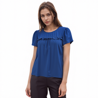 Pleione Ruffle Front Babydoll Blouse