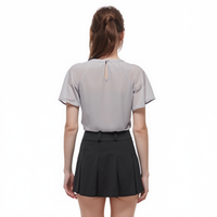 Pleione Crewneck Sheer Raglan Top
