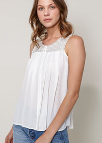 Another front view of Women's Sleeveless Tweed Blouse