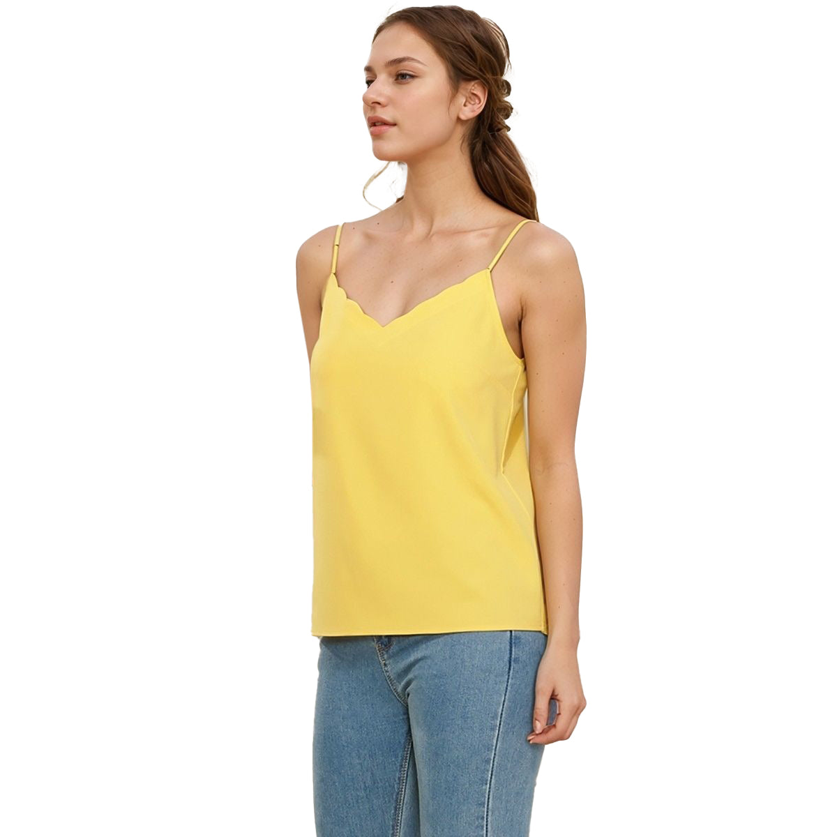 Pleione Women's Petal Edge Cami Blouse