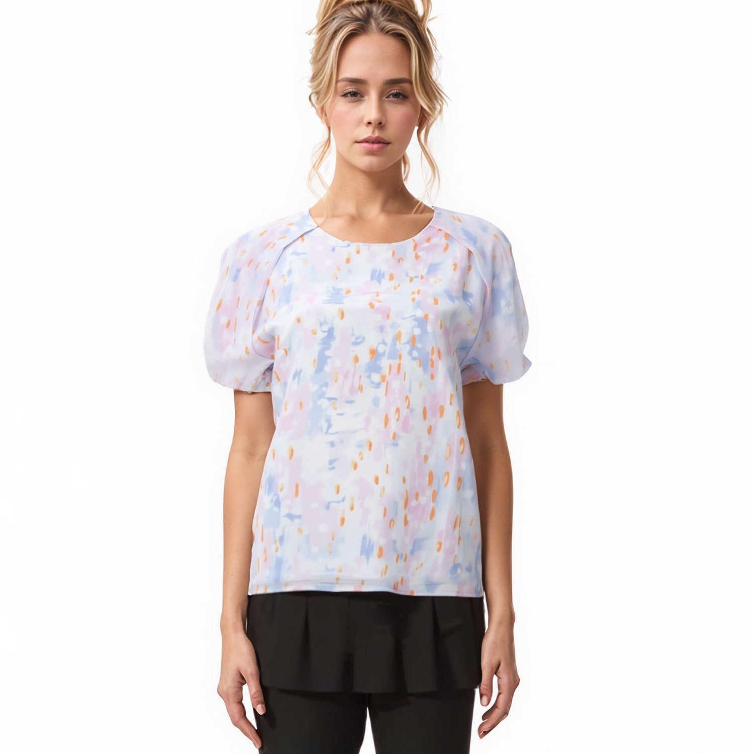 Women's Paint Splashed Printed Top