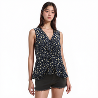 Pleione Sleeveless V-neck Twist Blouse by Shop at Konus
