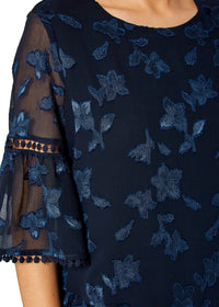 Pleione Women's Charmuese Contrast Cross Front Blouse