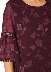 Pleione Women's Charmuese Contrast Cross Front Blouse