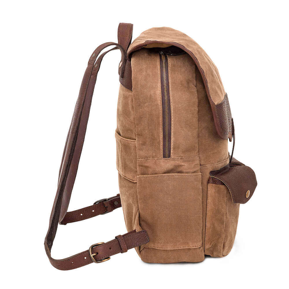 Campaign Waxed Canvas Backpack by Mission Mercantile Leather Goods