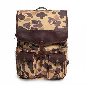Camo Campaign Waxed Canvas Backpack by Mission Mercantile Leather Goods