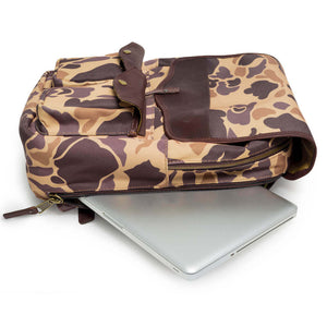 Campaign Waxed Canvas Backpack by Mission Mercantile Leather Goods