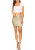 Gold Anna-Kaci Womens Vegas Night Out Sleek Stretch Shiny Sequin Mini Pencil Skirt