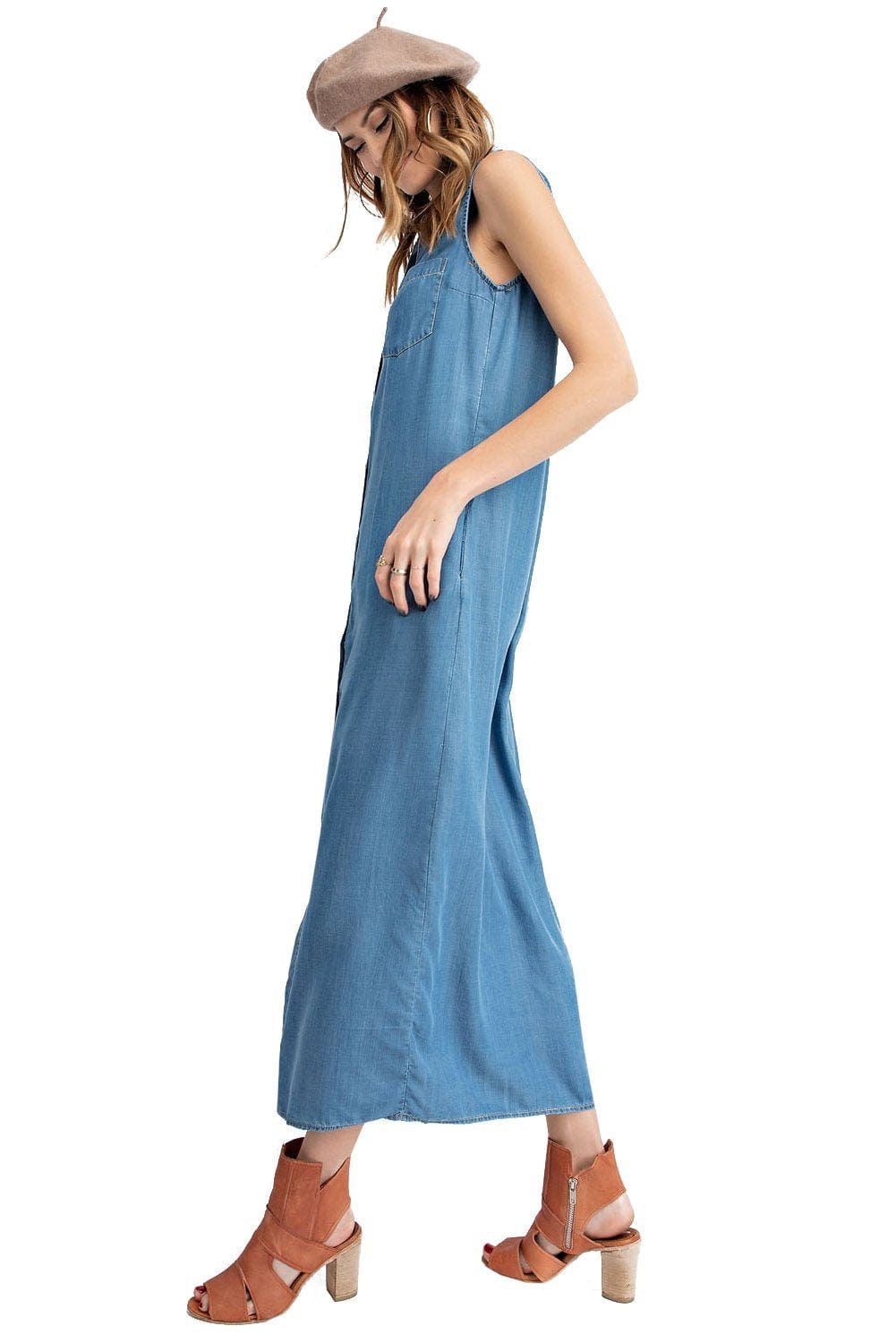 Classic Button-Down Collar Denim Shirt Dress near me