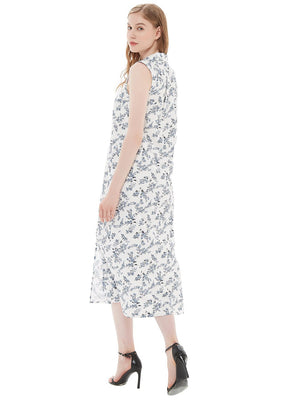 Classic Button-Down Collar Denim Shirt Dress for mom