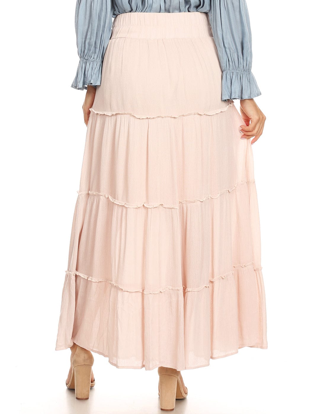 Maxi Bohemian Layered Skirt for spring